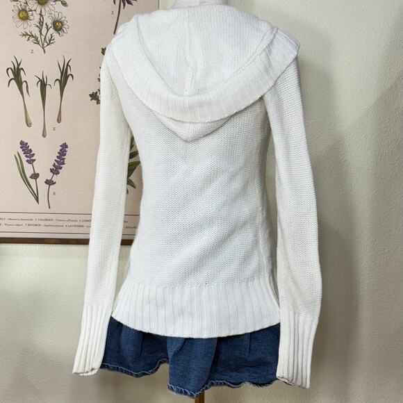 Vintage 90s Y2k Toggle Button Hooded Cardigan Sweater Gloomy Coquette Himekaji M - Picture 3 of 7